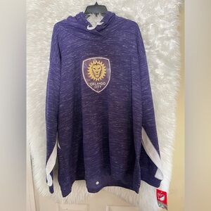 Orlando City Soccer Club NWT Majestic Fan Fashion Plus Size Hoodie. Size 4XL